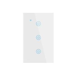 2025 Новые Дизайнерские Продукты Tuya Умный Wifi Настенный Выключатель Стандарт США Стеклянная Сенсорная Панель Выключатель Света Поддержка Удаленного Управления через Приложение