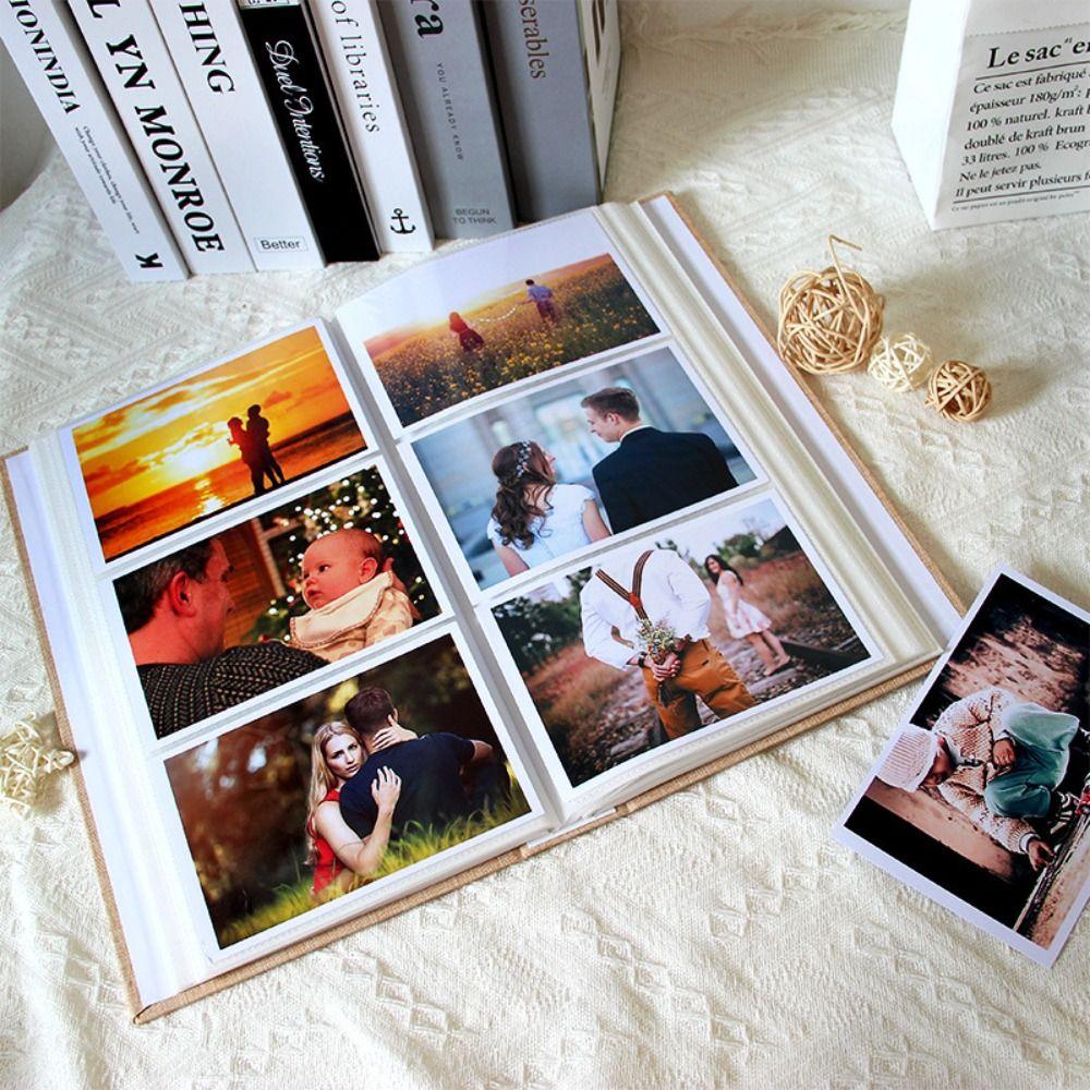 300 Pockets Photo Storage Book Slip-in Family Album Creative 4R6 Linen Photo Album Graduation