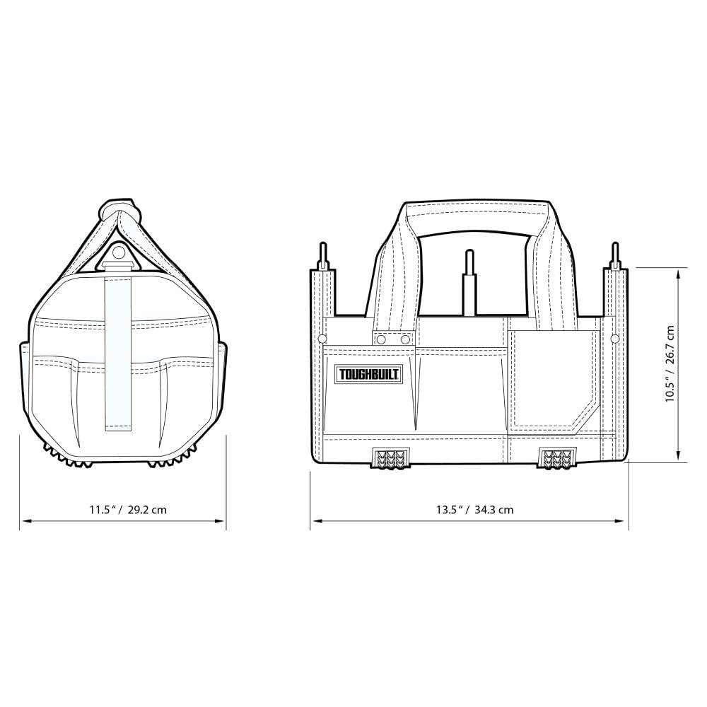 ToughBuilt 12-inch Modular Tote Tool Bag (TB-81-12)