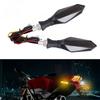 Universal Motorcycle LED Turn Signal Lamp Two Side Sequential Flowing Flash Indicator Lights Amber Running