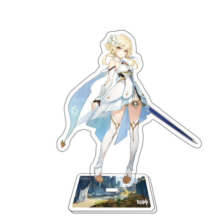 Игра Genshin Impact Стенд для фигурки Модель Игрушка 15 см Кэцин Шэнь Хэ Аратаки Итто Акриловая пластина с фигуркой Настольное украшение Подарок
