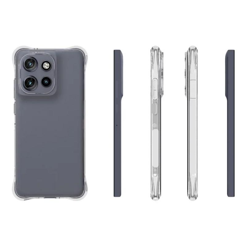 Для Motorola Edge 60 Neo 5G/Edge 50 Neo 5G Прозрачный ТПУ Чехол WANLONFENG Серия TM 2.0 мм Задняя Крышка Телефона