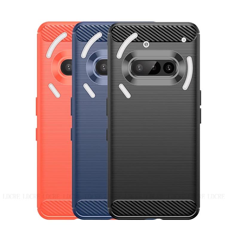 For Nothing Phone 3A Case Bumper Shockproof Carbon Fiber Soft TPU Cover For Nothing Phone 3A Fundas
