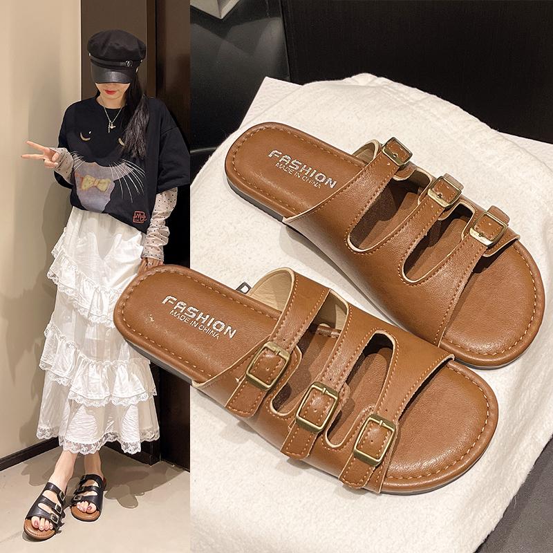 Fashion Women's Slippers Fashionable, Versatile, Casual and Comfortable, Thick-Soled Wear-Resistant Slippers for Home Shoes