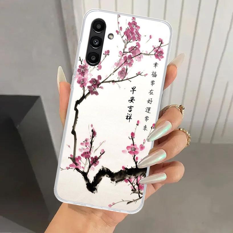 Чехол для телефона 'Цветущая вишня' для Samsung Galaxy A16 A26 A36 A56 A15 A25 A35 A55 A14 A24 A34 A54 A13 A23 A33 A53 A05S A04S A03S