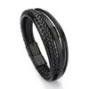 1 Men's Trendy Cowhide Rope Woven Bracelet For Dates, Travel, Banquets, Parties, Festivals, Fashion Gifts -5085