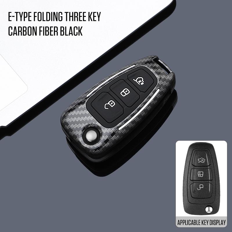 Interior Mouldings Car Folding Key Case Cover Bag Keychain for Ford Focus C-Max S-Max Galaxy Mondeo Ranger Transit Tourneo