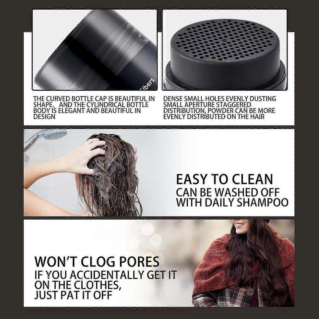 Natural Keratin Hair Fiber Powder - Instant Thicker, Voluminous Hair & Hairline Coverage | Long-Lasting, Easy to Apply, Perfect for Fuller Look & Styl