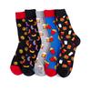 Fashion Hot Dog Hamburg Beer Pattern Crew Socks Men's Novelty Food Creative Casual Cotton Socks