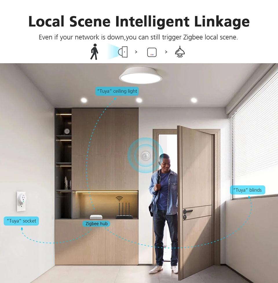 Мини PIR-датчик движения Home Assistant Zigbee, пассивный инфракрасный датчик тревоги безопасности, работает с EWelink Zigbee2MQTT