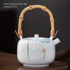 Hand-painted Japanese Style Lifting Pot Tea Pot Kung Fu Tea Set With Filter Coarse Ceramic Purple Clay Pot Ceramic Tea Pot Puer