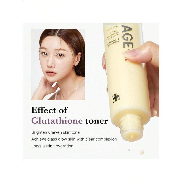 Medicube Age-R Glutathione Glow Milky Toner 140ml, Low-Irritation Double Layer Toner For Glass Glow Skin With Peptide, Radiance, Hydration