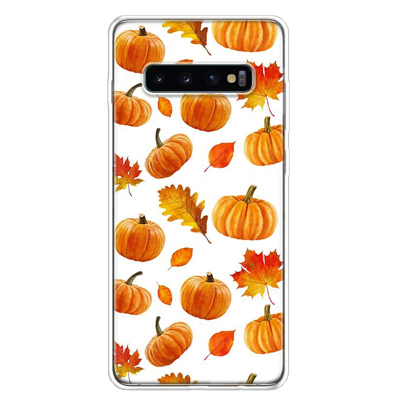 Чехол для телефона «Счастливая осень» с изображением тыквы для Samsung Galaxy S10 Plus S20 FE S21 S22 Ultra S10E S9 S8 + S7 Edge J4