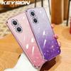 KEYSION Роскошный блестящий чехол с покрытием для OPPO Reno8 Z 5G Прозрачный мягкий ТПУ Ударопрочная задняя крышка для OPPO Reno7 Z 5G