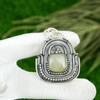 Natural Prehnite Gemstone Pendant Handmade 925 Sterling Silver Indian Jewelry