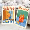 Cartoon Fruit Juice Mojito Aperol Spritz Classic Movie Posters Waterproof Paper Sticker Coffee House Bar Decor Art Wall Stickers