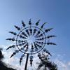 Creative Outdoor Wrought Iron Windmill: Rotating Metal Garden Decoration