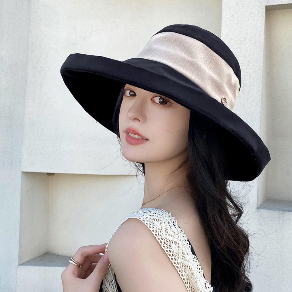 Anti-UV Beach Cap Large Brim Sun Hat Fashion Bucket Hat