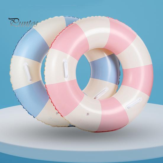 Leakproof Swim Ring Vintage Striped Swimming PVC Thickened Inflatable Men Women Beach Party Float Tube for Pool Child Water