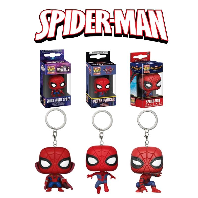 Spider-man Universe Collectibles With Stand, Cloak, And Keychain