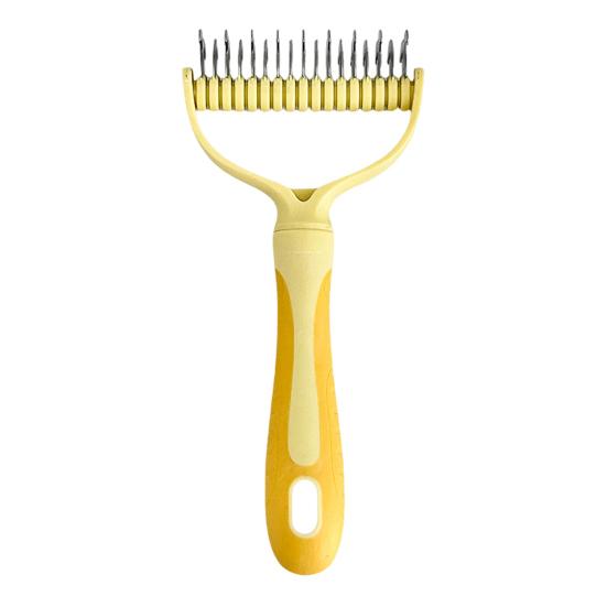 Щетка для вычесывания шерсти для собак с длинной шерстью, кошек, грабли для удаления подшерстка, для распутывания спутанной шерсти и колтунов, принадлежности для ухода за домашними животными