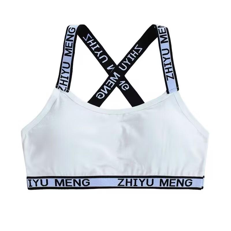 Спортивный бюстгальтер для девочек-подростков, нижнее белье для полового созревания, спортивный бюстгальтер для девочек-подростков, нагрудник из хлопка для молодых