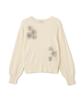 Proportion Body Dressing Ecru Flower Motif Knit Sweater Women's