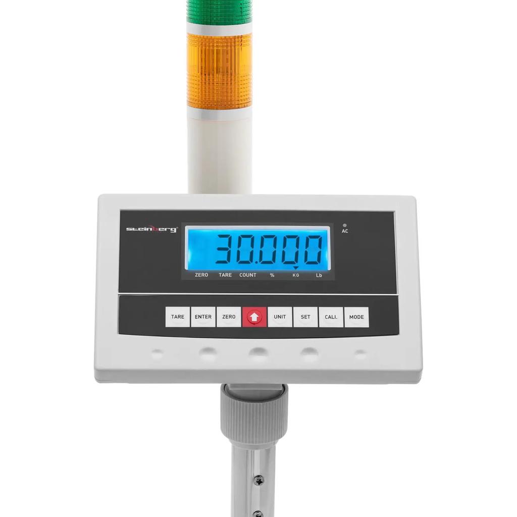 Warehouse Platform Scale With Lcd Light Signal Column 30 Kg 0001 Kg