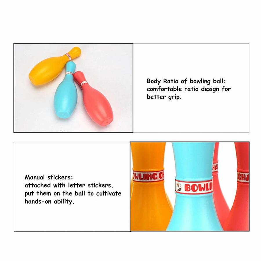 12pcs Mini Bowling Set Physical Exercise Hand-Eye Coordination Training Backyard Indoor Outdoor Party Leisure Sports Gift XJM