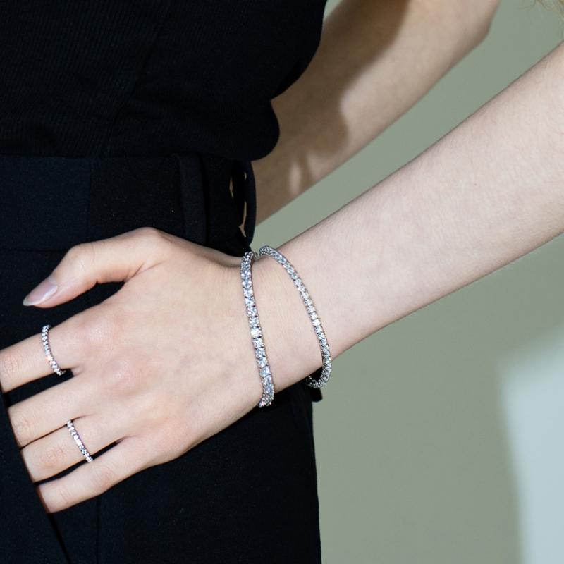 Iceball Ice Tennis Bracelet 4mm Wg