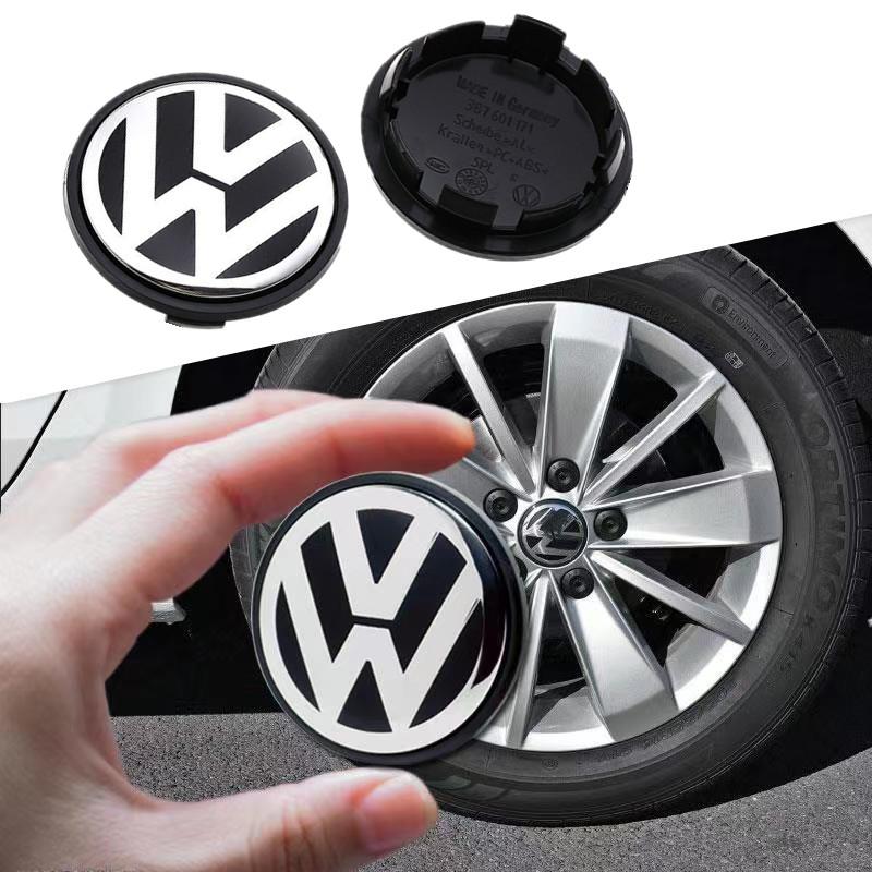 For VW 56/60/65/70/76mm 4PCS Car Wheel Hub Cap Badge TFBC-Y207 for VW Jetta MK5 Golf Passat Santana Beetle CC Wheel Center Caps