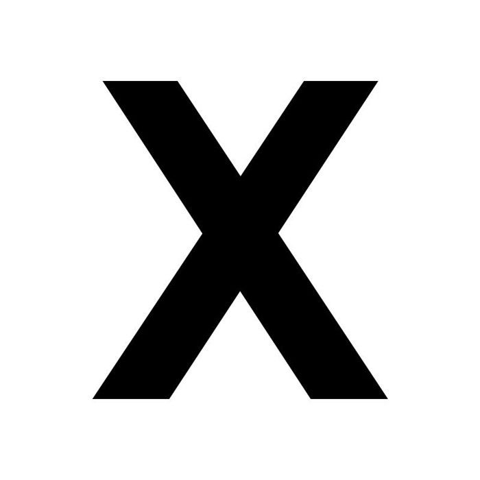 Lettre en bois - Médium - X - 8cm - Marron - Décorative et personnalisable