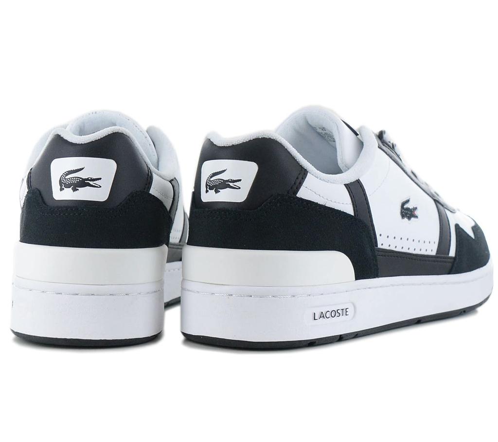 Lacoste T-Clip Leather - Мужские кроссовки Кожаные белые-черные 747SMA0073147 ОРИГИНАЛ