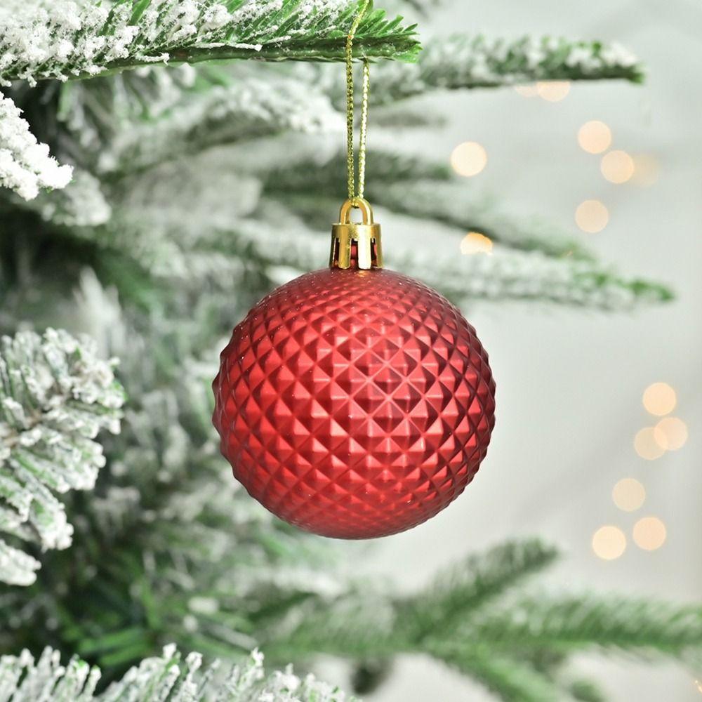 12Pcs Colored Electroplated Christmas Balls 6cm Merry Xmas Tree Decor Indoor
