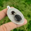 Oval Silver Leaf Jasper Stone Citrine Ethnic Pendant Jewelry 925 Sterling Silver