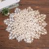 15"Hot Stamping PVC Mat Snowflake Table Mats Christmas Decorate Western Restaurant Japanese Coaster Individual Table Placemats