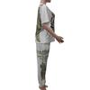 2 Pcs/Set Women T-shirt Pants Set Tiger Print Round Neck Short Sleeves Top Ankle-banded Elastic Waist Trousers Casual Daily Wear Outfit