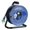 HATAYA Sunday Rainbow Reel Mini SS-10, Compact, Outdoor (Rainproof) Cord Reel, 100V, 10m Cord, 1.25mm Diameter, Standard Type, Two Outlets, Rainproof