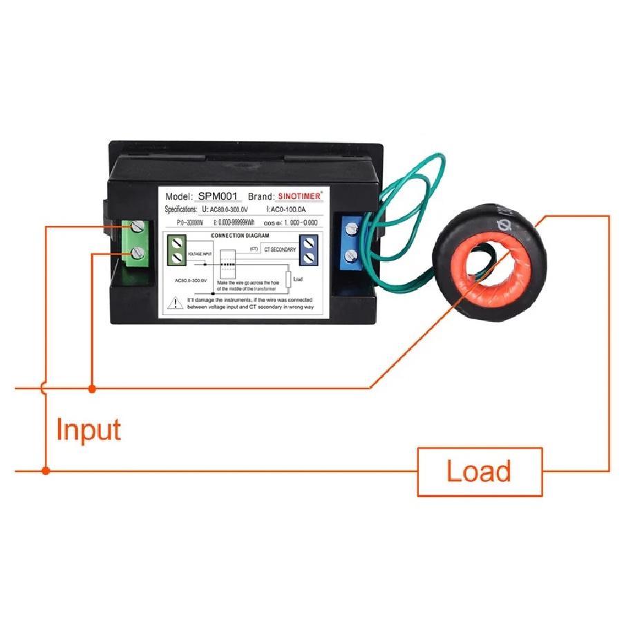 220V 380V 100A AC Electric Display Voltage Current Active Power Factors KWH Voltmeter Ammeter Panel Meter Energy Wattmeter Reset