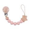 Wood Pacifier Holder Clips Dummy Clips Baby Teether Toys Straps Anti-lost Baby Pacifier Chain  Baby
