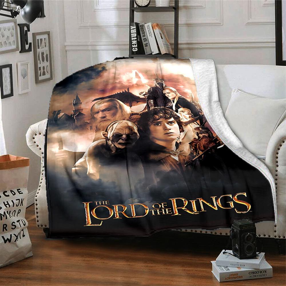 1pc Lord of the Rings Flannel Blanket Soft Warm Throw for Home, Office, Travel, All-Season Cozy Bedding GiftL1085