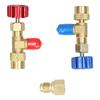 R22 R410 Air Conditioner Adding Safety-Valve Quality Refrigerant Connector with 5/16 SAE To 1/4 SAE