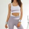 Women's Summer Wireless Patchwork Shockproof Push Up Sports Bra Quick Dry Running Fitness Yoga Vest