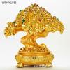 Золотое дерево богатства Подарок на открытие магазина Изделия из смолы Аксессуары для украшения дома Украшения фен-шуй для привлечения богатства