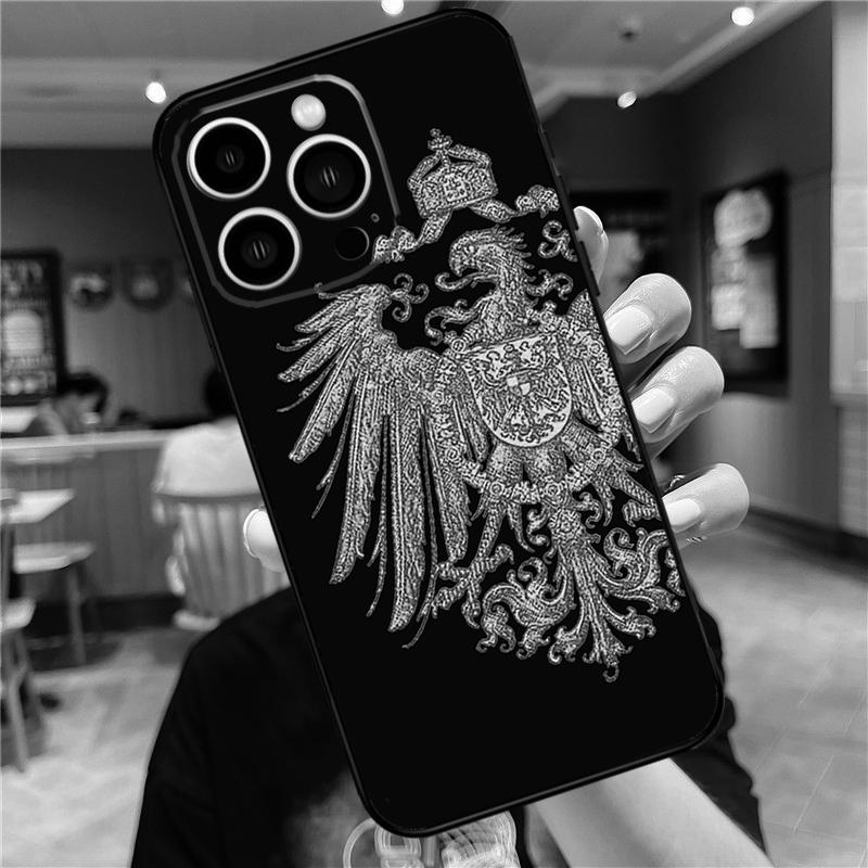 German Empire Flag Case For iPhone 18 17 16 14 13 12 11 15 Pro Max Mini Plus 16e 17 Air Bumper Cover Accessories