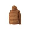 Puma MMQ Series Solid Logo Print Hidden Zip Hooded Down Jacket Unisex Outerwear Earth-Yellow 535786-74