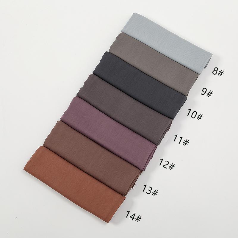 Solid Cotton Modal Hijab For Women Muslim Scarf Big Size Shawls Foulard Islam Head Wraps Headscarves Ramadan Scarves 190*85cm
