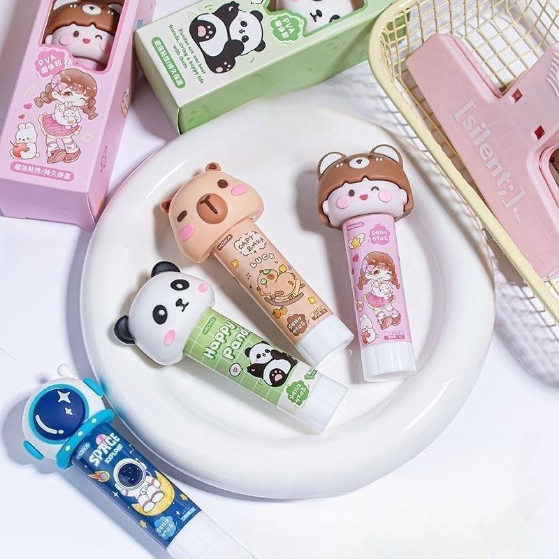 Kawaii Cartoon Capybara Solid Glue Super Strong Adhesives Glue Stick Cute Children Solid Glue Office Supplies Student Stationery