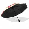 Princess Strawberry Umbrella with Automatic Open/Close & Self-8-Rib Heavy-Duty Umbrella, Compact Travel Umbrella Suitable for Outdoor