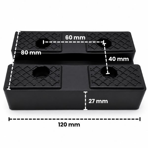 Set of Rubbers for Lifting 120mm x 80mm 4 Pieces